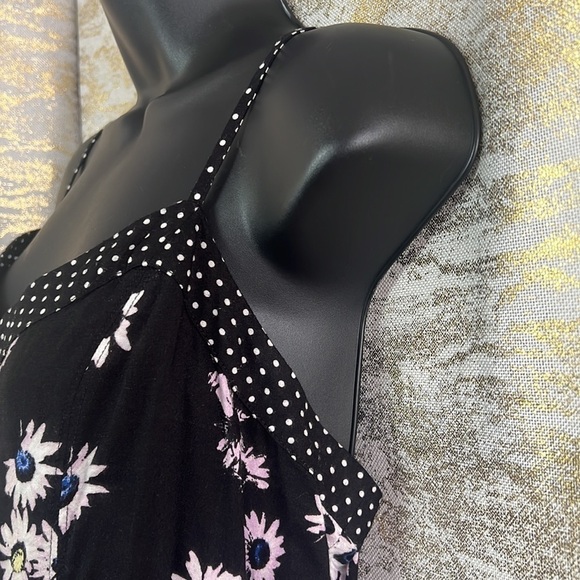 American Eagle Outfitters Black Floral Tunic Mini Dress Size XL - Picture 6 of 13